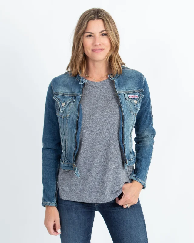 Zipper Denim Jacket Fitted Jacket Loose Jacket Oversized Jacket