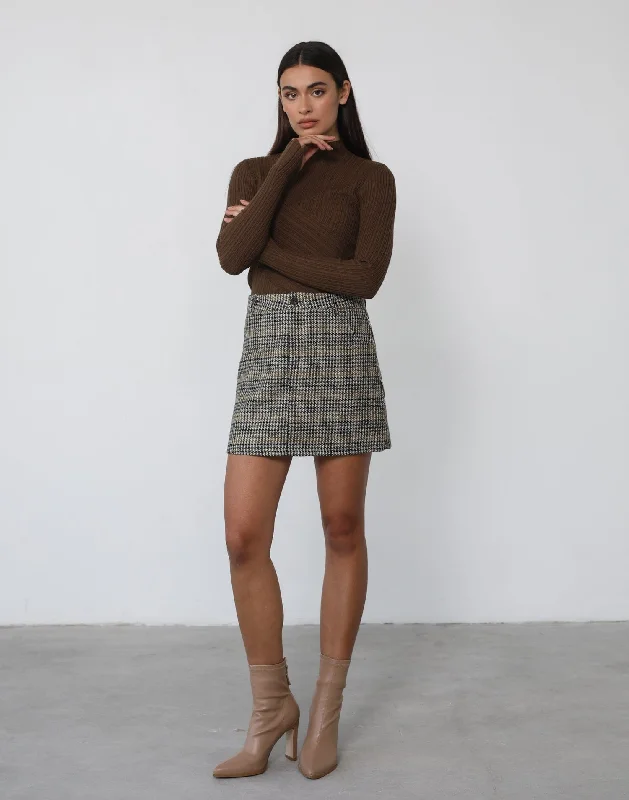 Justine Mini Skirt leather skirt bold