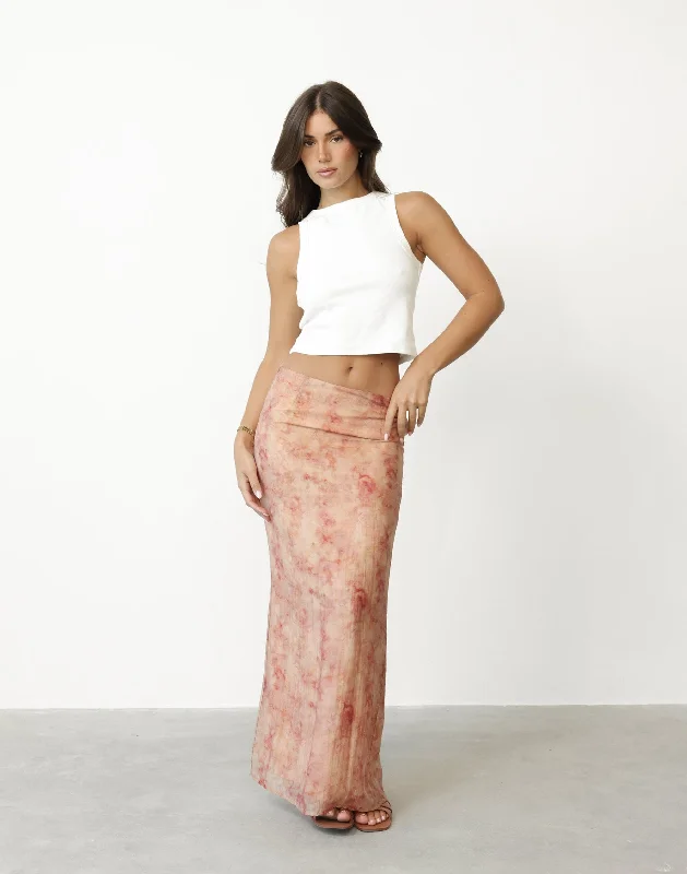 Viviana Maxi Skirt (Horizon) chiffon skirt flowing