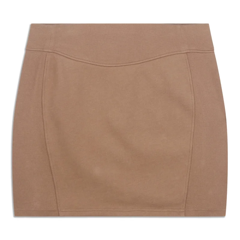 Scuba High-Rise Mini Skirt - Resale belted skirt waist