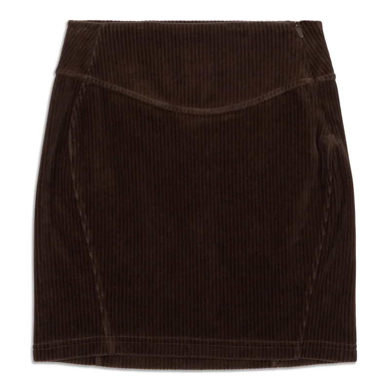 Scuba Mid-Rise Mini Skirt - Resale button skirt front