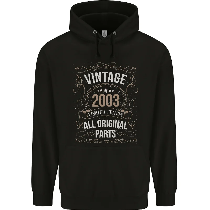 21st Birthday Limited Edition 2003 Mens 80% Cotton Hoodie Hoodie with Strings Custom Fit Adjustable