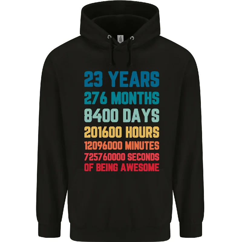 23rd Birthday 23 Year Old Mens 80% Cotton Hoodie Hoodie with Mesh Breathable Sporty