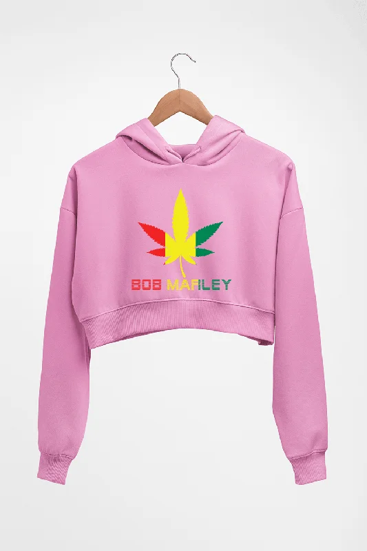Bob Marley Weed Crop HOODIE FOR WOMEN Hoodie with Relaxed Fit Easy Casual