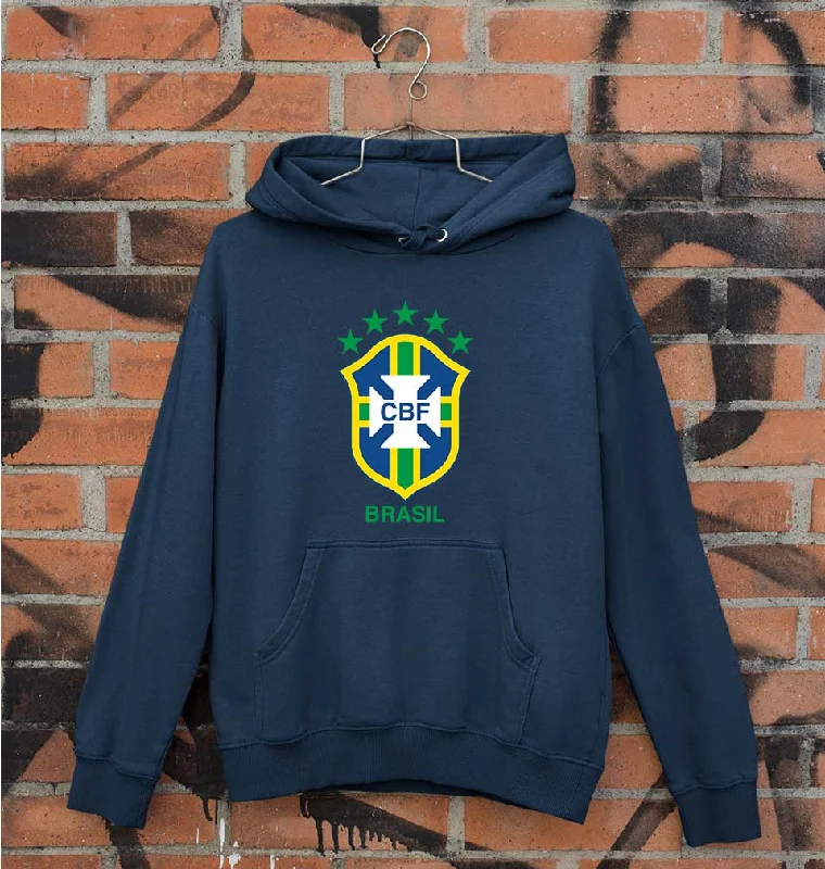 Brazil Football Unisex Hoodie for Men/Women Hoodie with Applique Textured Unique