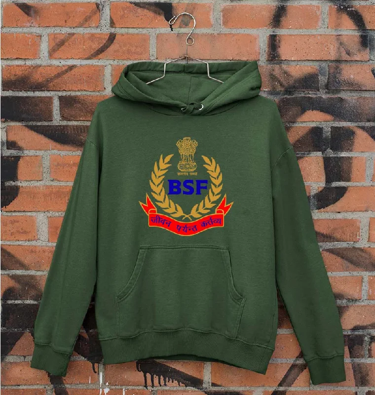 BSF Army Unisex Hoodie for Men/Women Hoodie with Elastic Cuffs Stretchable Comfortable