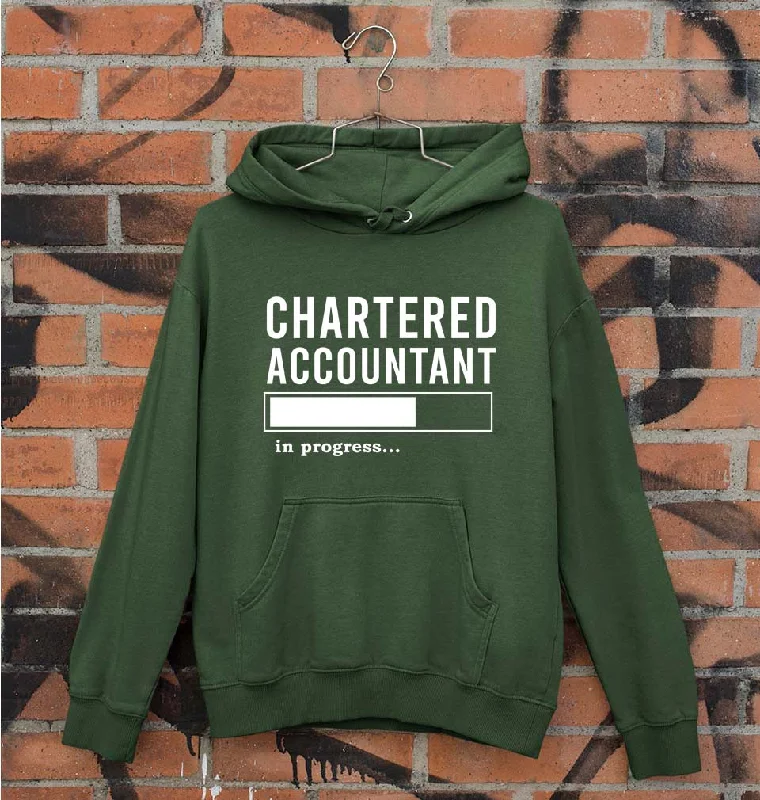 Chartered Accountants(CA) In Progress Unisex Hoodie for Men/Women Hoodie with Ribbed Neckline Snug Warm