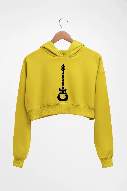 Charvel Guitar Crop HOODIE FOR WOMEN Hoodie with Hem Drawcord Adjustable Customizable