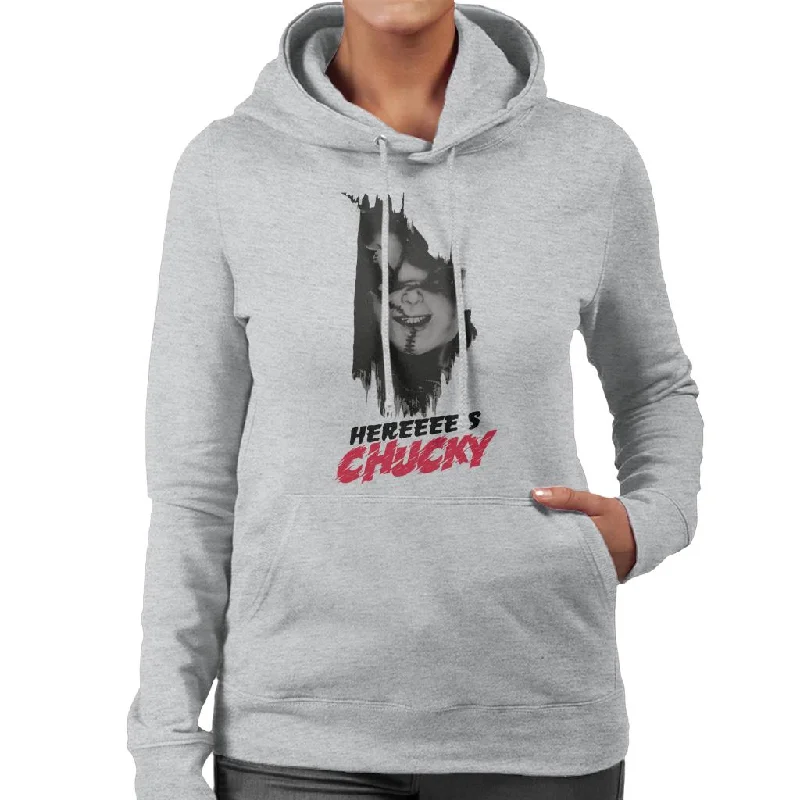 Chucky Hereeees Chucky Women's Hooded Sweatshirt Hoodie with Hem Detail Decorative Unique
