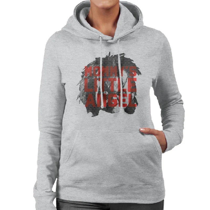 Chucky Mommys Little Angel Women's Hooded Sweatshirt Hoodie with Drawstring Waist Adjustable Fitted