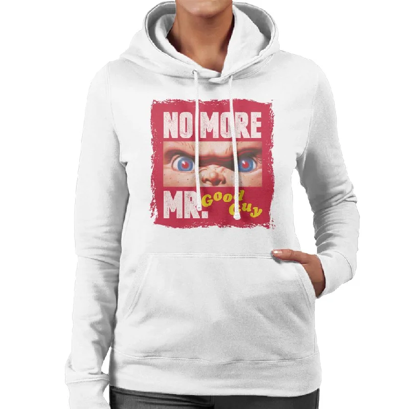 Chucky No More Mr Good Guy Women's Hooded Sweatshirt Hoodie with High-Low Hem Asymmetrical Trendy