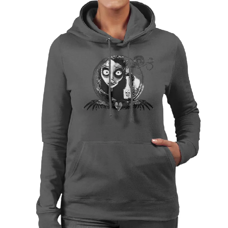 Corpse Bride Emily Looking In The Mirror Women's Hooded Sweatshirt Hoodie Sweatshirt Pullover