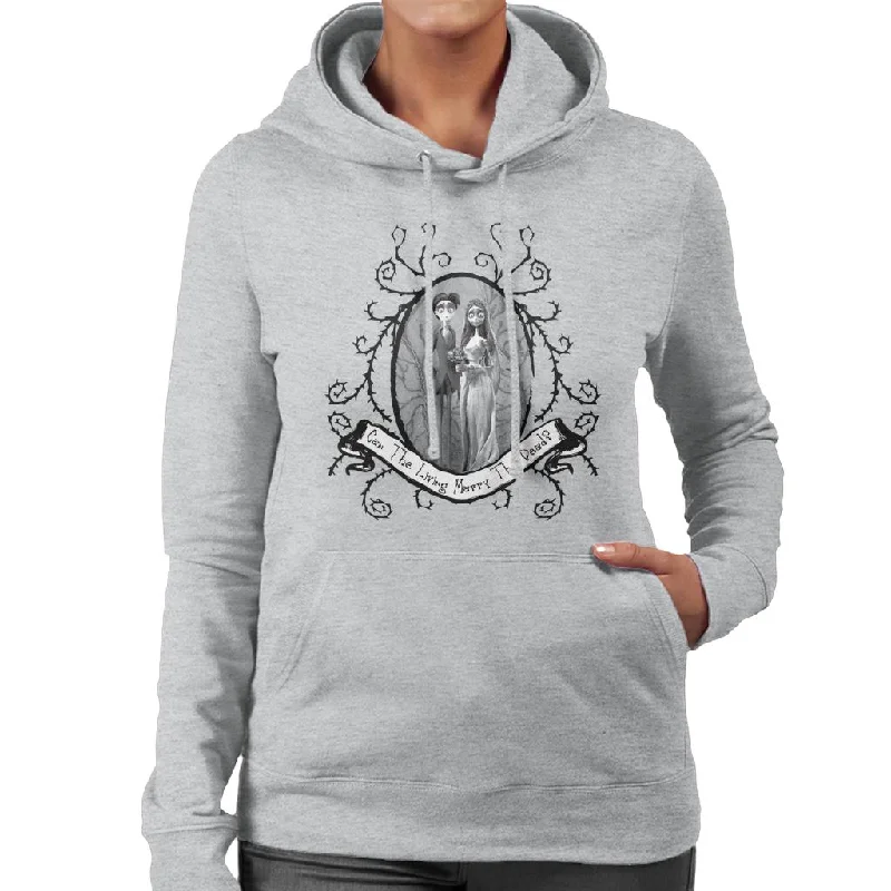 Corpse Bride Halloween Can The Living Marry The Dead Women's Hooded Sweatshirt Hoodie with Lace Feminine Delicate