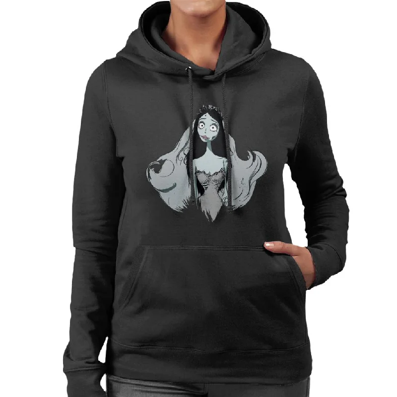 Corpse Bride Halloween Emily Portrait Women's Hooded Sweatshirt Hoodie with Illustration Artistic Creative