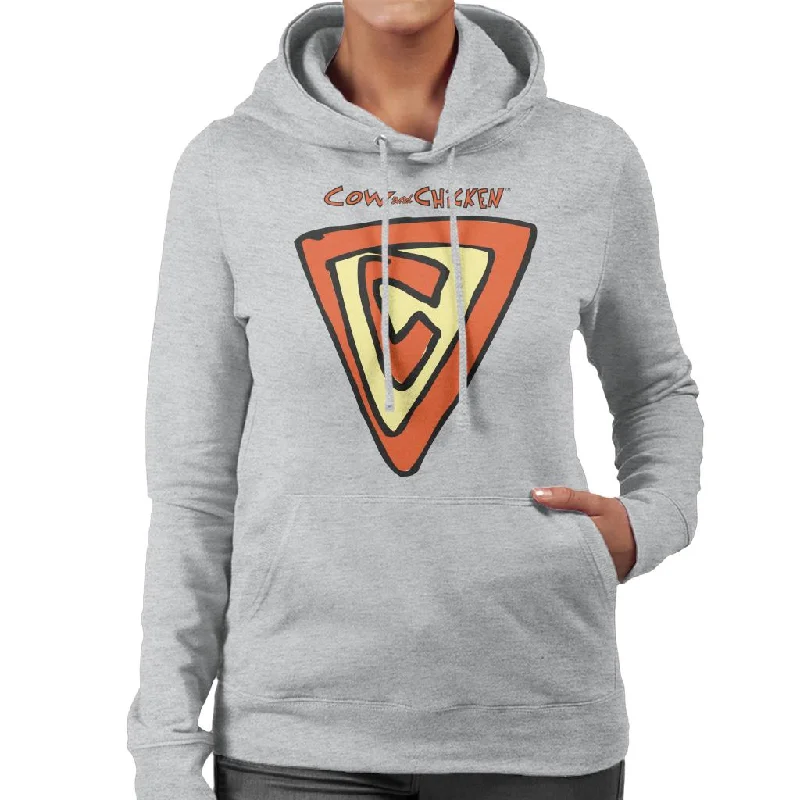 Cow and Chicken Supercow Women's Hooded Sweatshirt Hoodie with Crew Neck Simple Timeless
