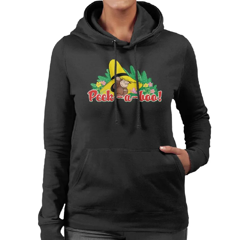 Curious George Finds A Butterfly Women's Hooded Sweatshirt Hoodie with Hem Lace Feminine Delicate