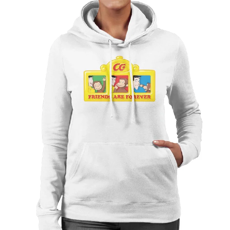 Curious George Friends Are Forever Women's Hooded Sweatshirt Hoodie with Hood Adjustable Protection