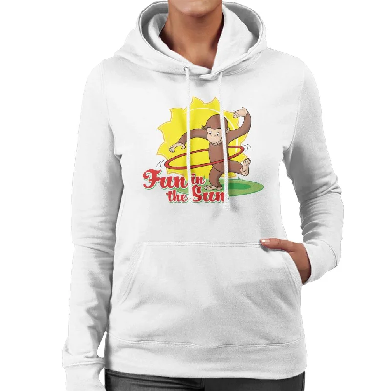 Curious George Fun In The Sun Women's Hooded Sweatshirt Hoodie Dress Longline Feminine