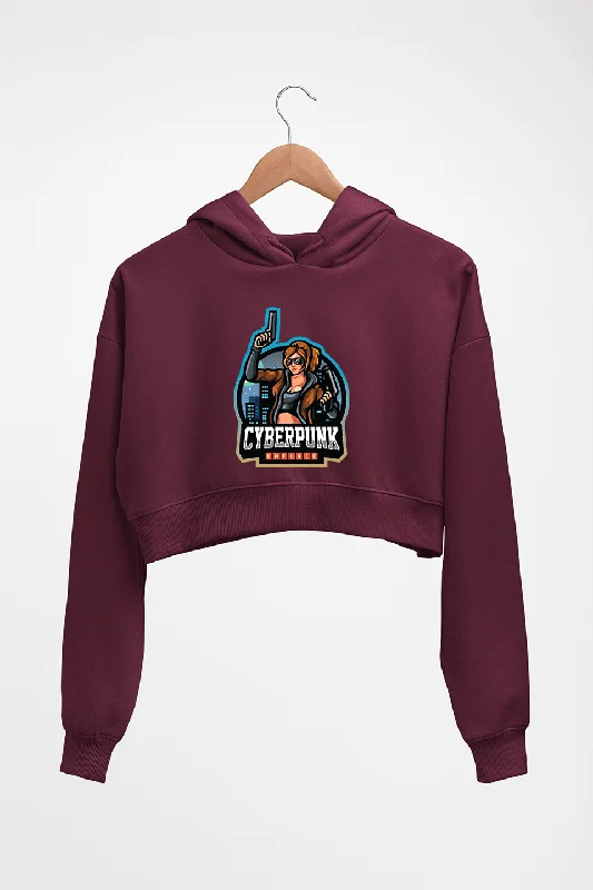 Cyberpunk Crop HOODIE FOR WOMEN Hoodie with Pastel Soft Subtle