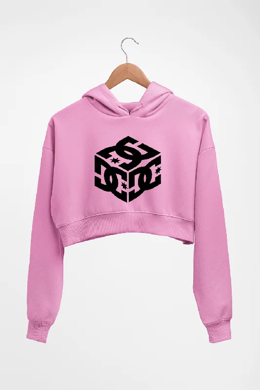 DC Crop HOODIE FOR WOMEN Hoodie with Double Zipper Versatile Adjustable