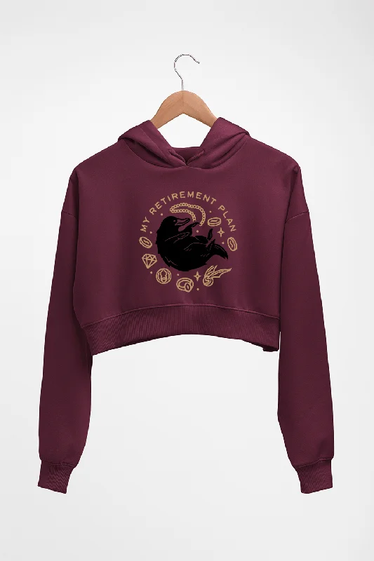 Fantastic Beasts Crop HOODIE FOR WOMEN Hoodie with Zipper Placket Modern Functional