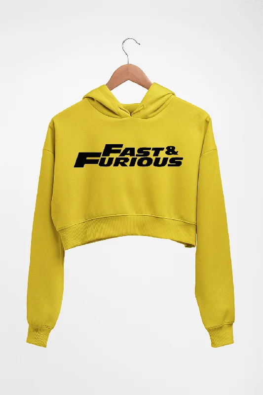 Fast & Furious Crop HOODIE FOR WOMEN Hoodie with Mock Neck Collared Structured