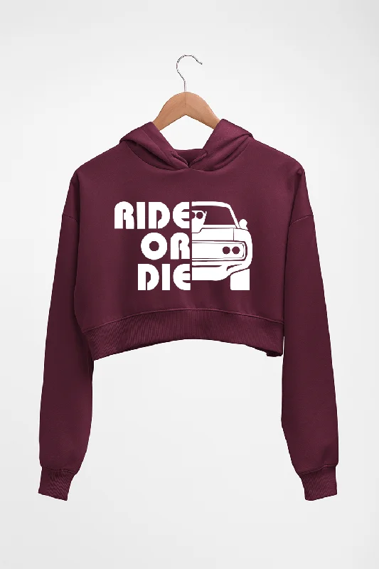 Fast & Furious Ride or Die Crop HOODIE FOR WOMEN Hoodie with Hem Patch Decorative Personalized