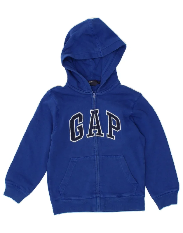GAP Boys Graphic Zip Hoodie Sweater 6-7 Years Black Cotton Hoodie with Embroidery Detailed Premium
