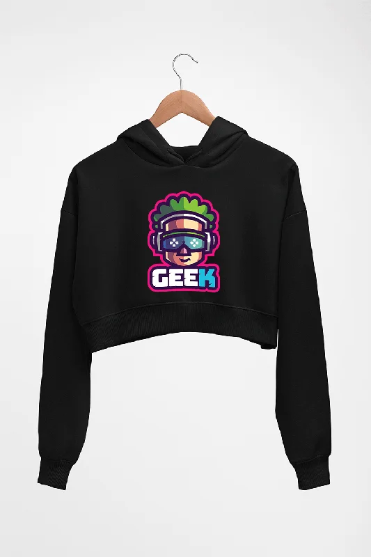 Geek Crop HOODIE FOR WOMEN Hoodie with Zipper Versatile Modern