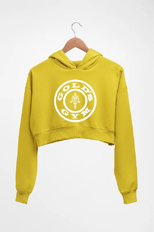 Gold's Gym Crop HOODIE FOR WOMEN Hoodie with Crew Neck Simple Timeless