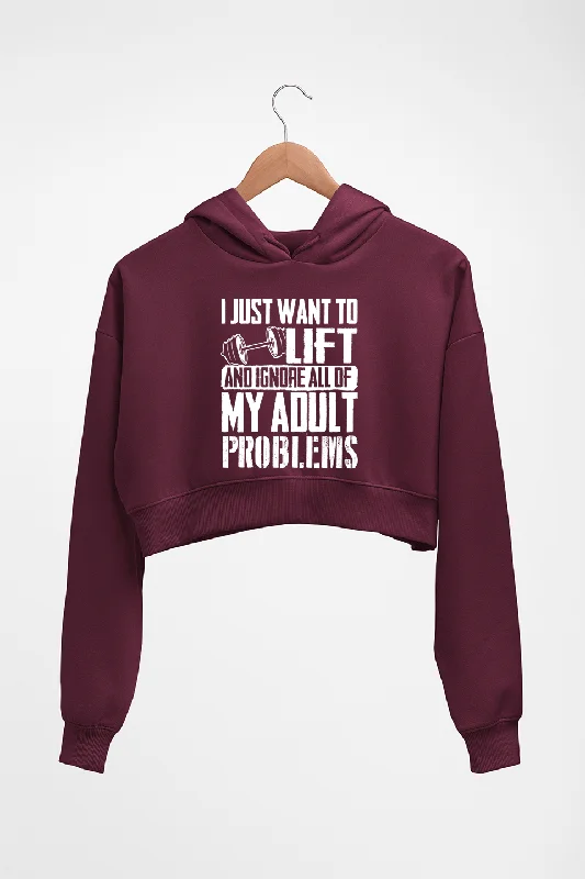 Gym Crop HOODIE FOR WOMEN Hoodie with Print Artistic Unique