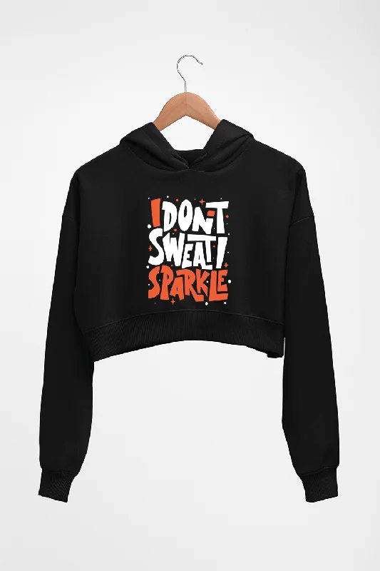 Gym Sweat Crop HOODIE FOR WOMEN Hoodie with Ribbed Hem Stretchable Secure