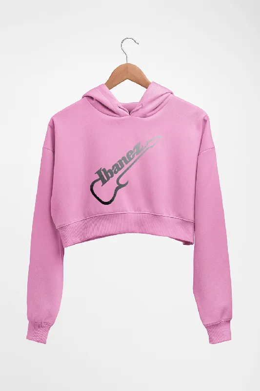 Ibanez Guitar Crop HOODIE FOR WOMEN Hoodie with Back Slit Movement Comfort