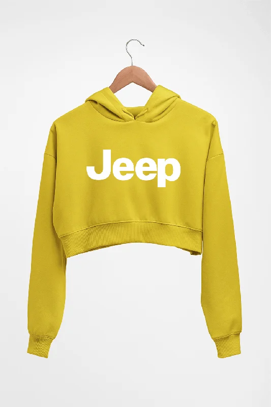 Jeep Crop HOODIE FOR WOMEN Hoodie with V-Neck Classic Versatile
