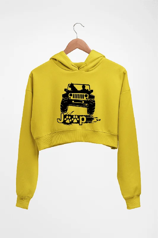 Jeep Crop HOODIE FOR WOMEN Hoodie with High Neck Warm Protective
