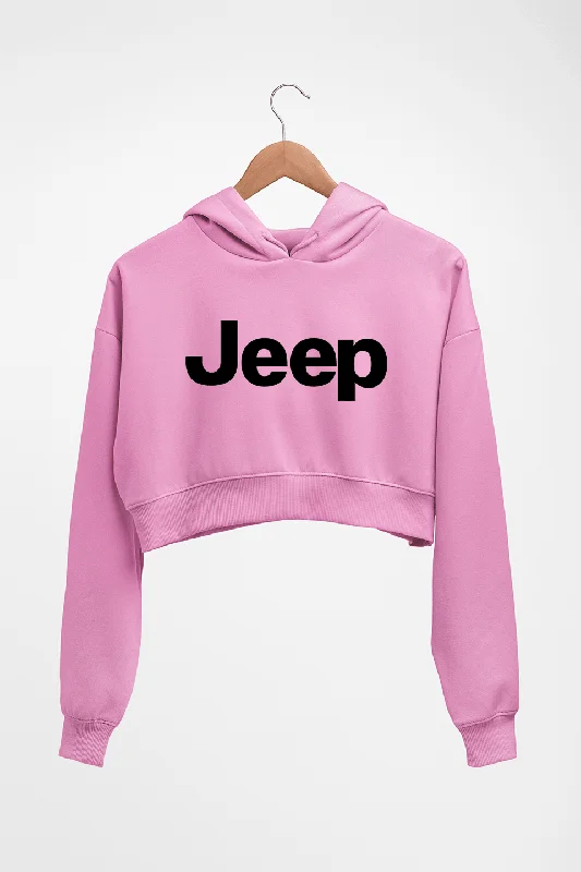 Jeep Crop HOODIE FOR WOMEN Hoodie with Drop Shoulder Relaxed Streetwear