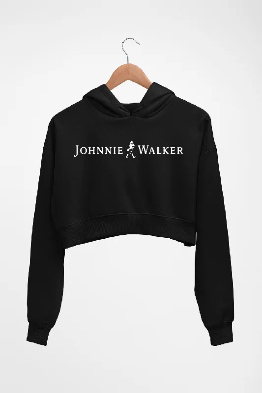 Johnnie Walker Crop HOODIE FOR WOMEN Hoodie with Strings Custom Fit Adjustable