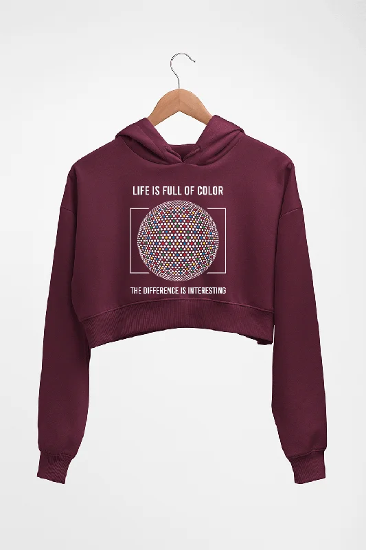 Life Crop HOODIE FOR WOMEN Hoodie Jacket Zipper Layering