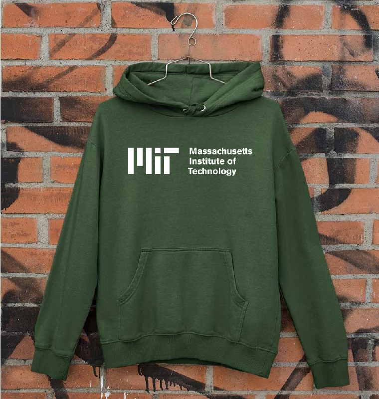 MIT Unisex Hoodie for Men/Women Hoodie with Rolled Sleeves Casual Relaxed