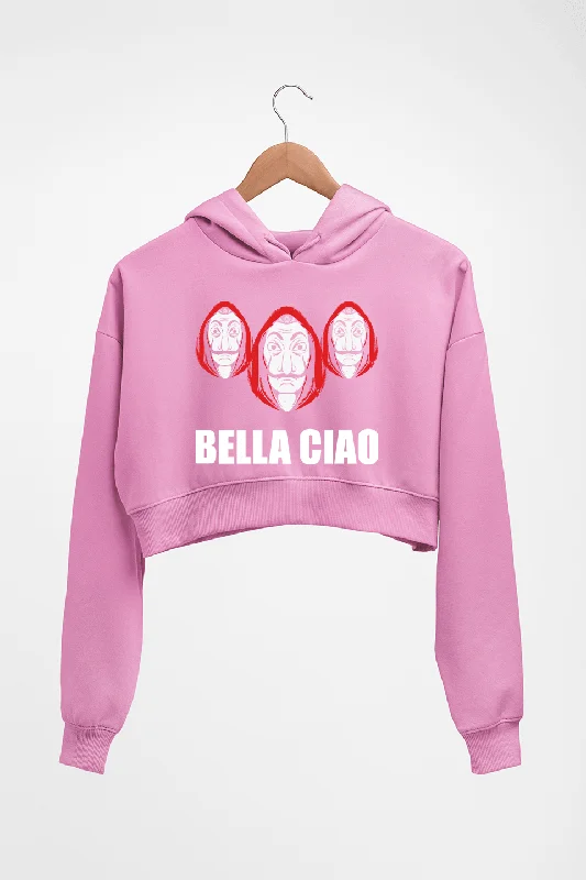 Money Heist Bella Ciao Crop HOODIE FOR WOMEN Hoodie with Ribbed Cuffs Snug Fit Comfort