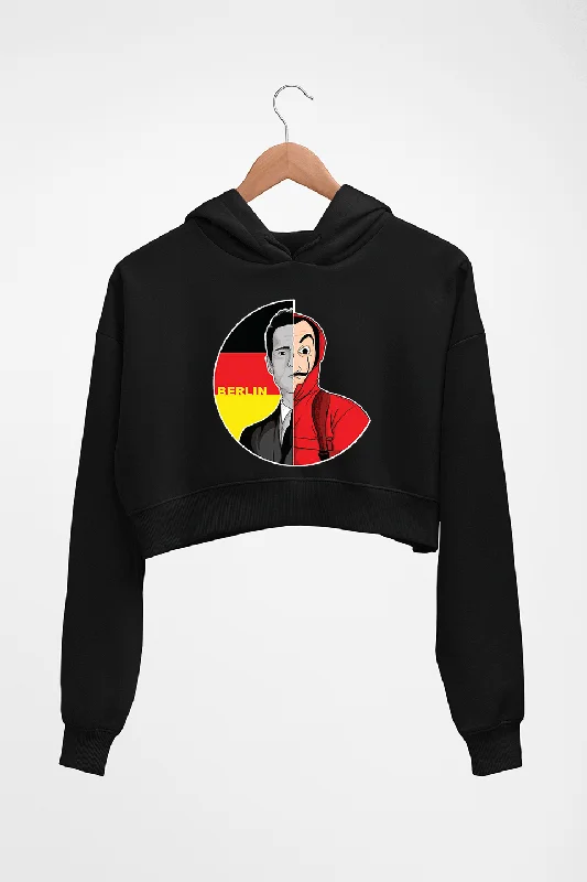 Money Heist Berlin Crop HOODIE FOR WOMEN Hoodie with Print Artistic Unique