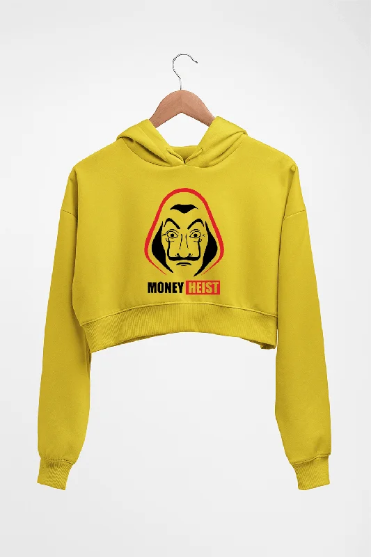 Money Heist Crop HOODIE FOR WOMEN Hoodie with Mesh Breathable Sporty