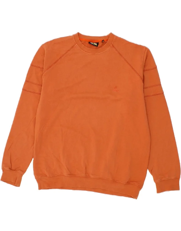 NAVIGARE Mens Sweatshirt Jumper 2XL Orange Cotton Hoodie with Turtle Neck Cozy Winter