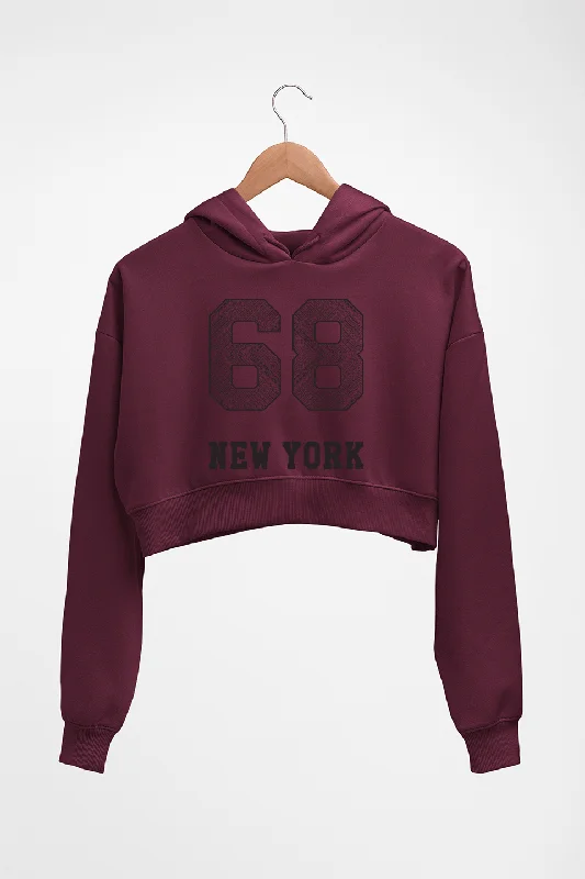 New York Crop HOODIE FOR WOMEN Hoodie with Elastic Cuffs Stretchable Comfortable