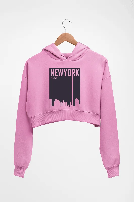 New York Crop HOODIE FOR WOMEN Hoodie with Mesh Breathable Sporty