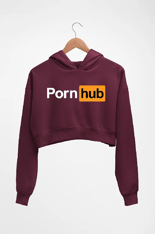 Porn Hub Crop HOODIE FOR WOMEN Hoodie with Elastic Waist Stretchable Comfortable