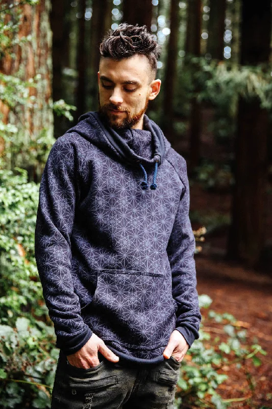 Portal Hoodie - Organic Cotton Heavy Weight Fleece Cowl Hood Lengthy Pullover Sacred Geometry Sweatshirt Hoodie Crop Top Short Trendy