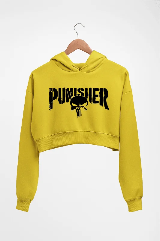 Punisher Crop HOODIE FOR WOMEN Hoodie Jacket Zipper Layering
