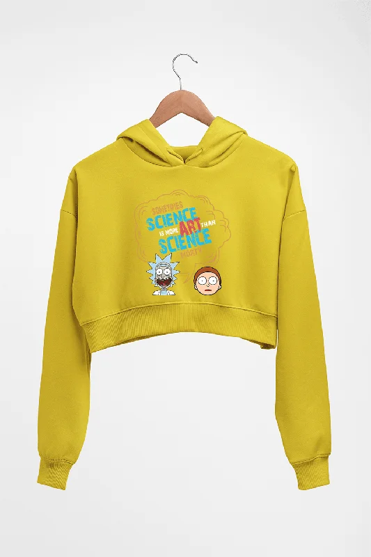 Rick and Morty Crop HOODIE FOR WOMEN Hoodie with Typography Text Message