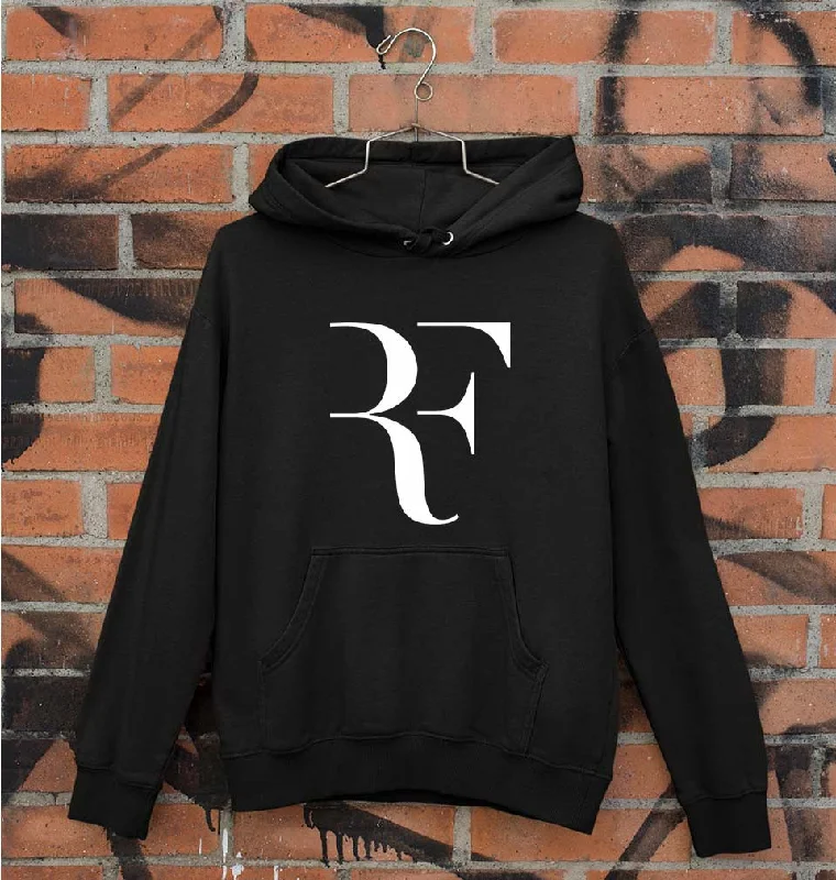 Roger Federer_RF Unisex Hoodie for Men/Women Hoodie with Metallic Shiny Futuristic